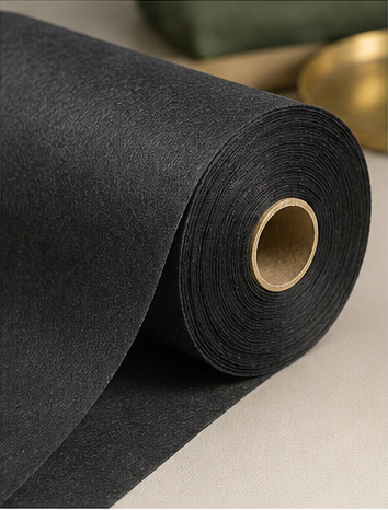 Siyah nonwoven tela rulosu